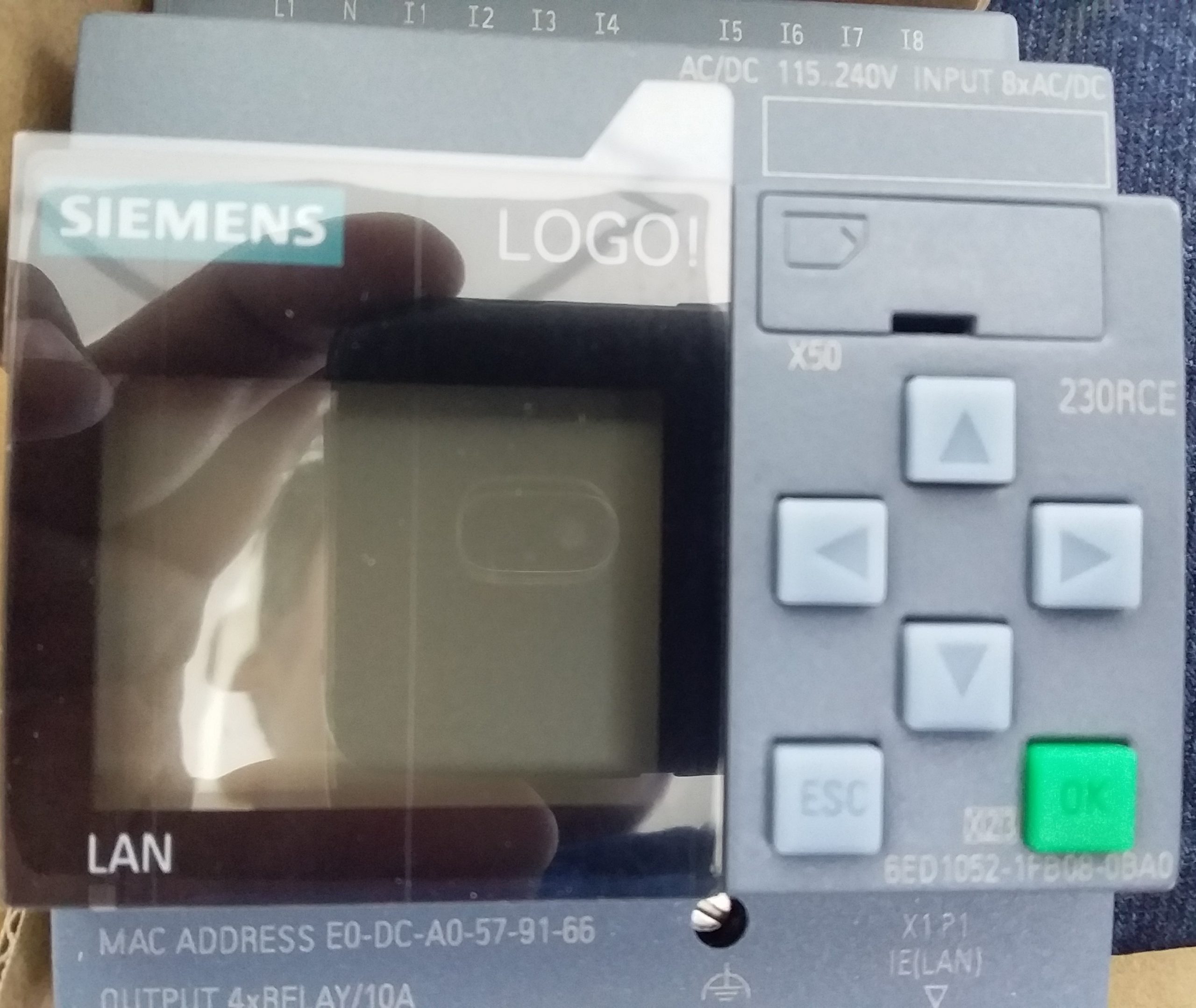 LOGO 8 | PLC 230RCE | 8 IN | 4 OUT| 115/230 VAC SIEMENS - DMLTECH ...