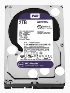 WD Purple Unidad de disco duro de vigilancia de 2TB - 5400 RPM Clase SATA de 6 Gb / s 64MB de caché de 3,5 pulgadas - WD20PURZ